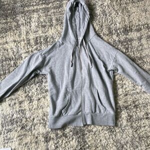 Time & Tru Grey Zip-up Hoodie